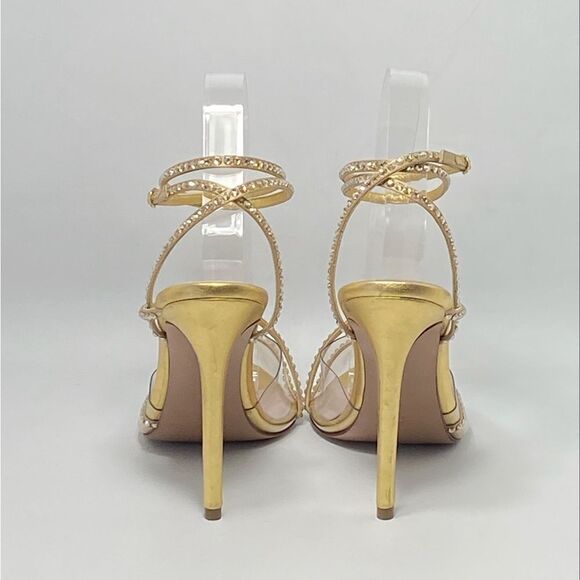 Andrea Wazen Leather & Crystal Pumps size 39.5 - Picture 5 of 16